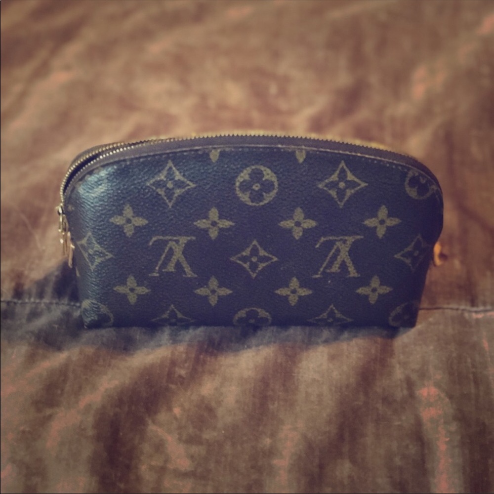 LV makeup bag monogram style